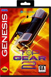 Box cover for Top Gear 2 on the Sega Genesis.