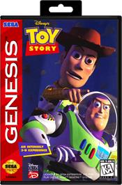 Box cover for Toy Story on the Sega Genesis.