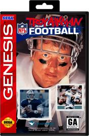 Box cover for Troy Aikman NFL Football on the Sega Genesis.
