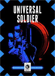 Box cover for Universal Soldier on the Sega Genesis.