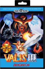 Box cover for Valis 3 on the Sega Genesis.