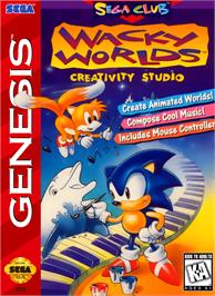 Box cover for Wacky Worlds Creativity Studio on the Sega Genesis.