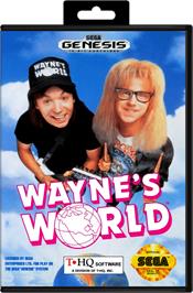 Box cover for Wayne's World on the Sega Genesis.