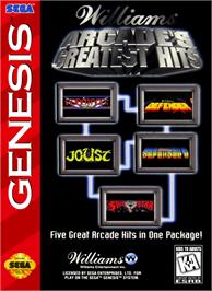 Box cover for Williams Arcade's Greatest Hits on the Sega Genesis.