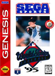 Box cover for World Series Baseball '95 on the Sega Genesis.