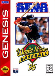 Box cover for World Series Baseball '96 on the Sega Genesis.