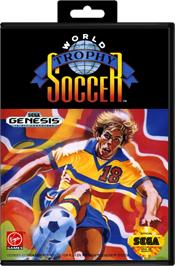 Box cover for World Trophy Soccer on the Sega Genesis.