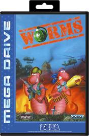 Box cover for Worms on the Sega Genesis.