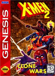 Box cover for X-Men 2: Clone Wars on the Sega Genesis.