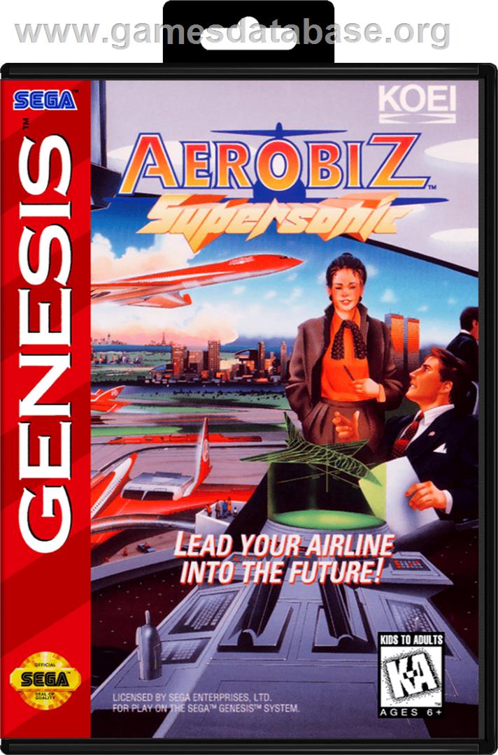 Aerobiz Supersonic - Sega Genesis - Artwork - Box