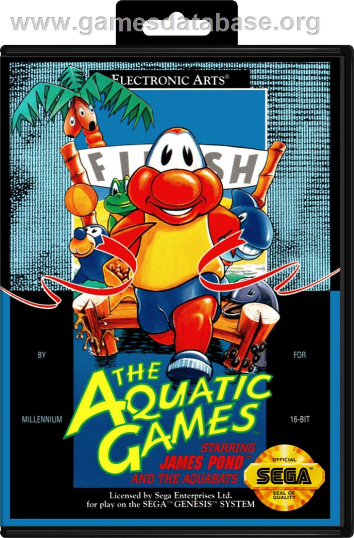 Aquatic Games: Starring James Pond, The - Sega Genesis - Artwork - Box