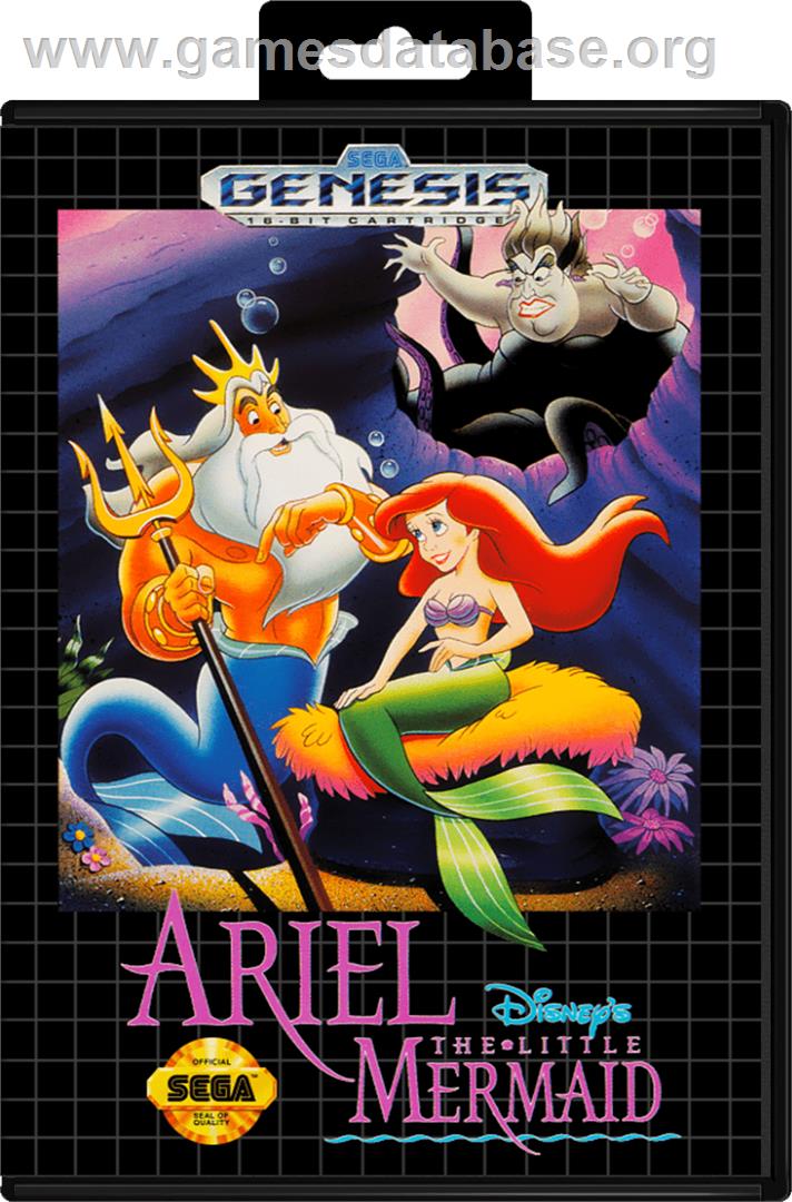 Ariel the Little Mermaid - Sega Genesis - Artwork - Box
