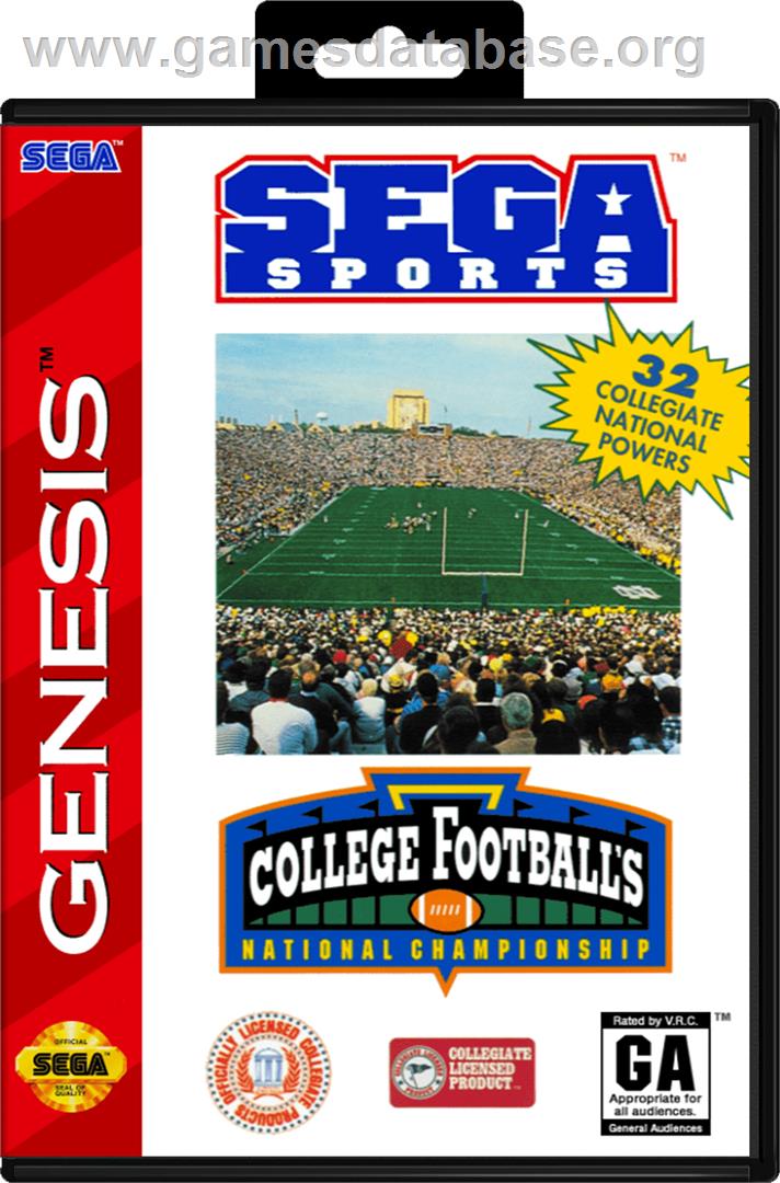 College Football's National Championship - Sega Genesis - Artwork - Box