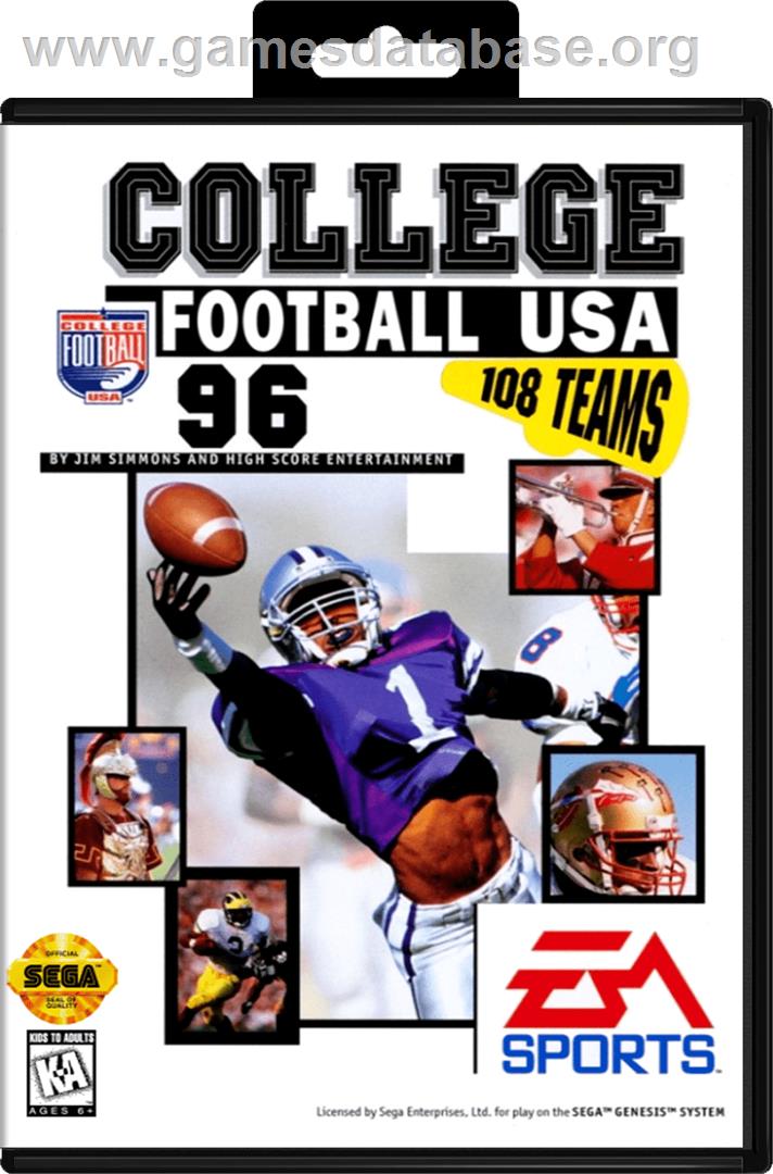 College Football USA 96 - Sega Genesis - Artwork - Box