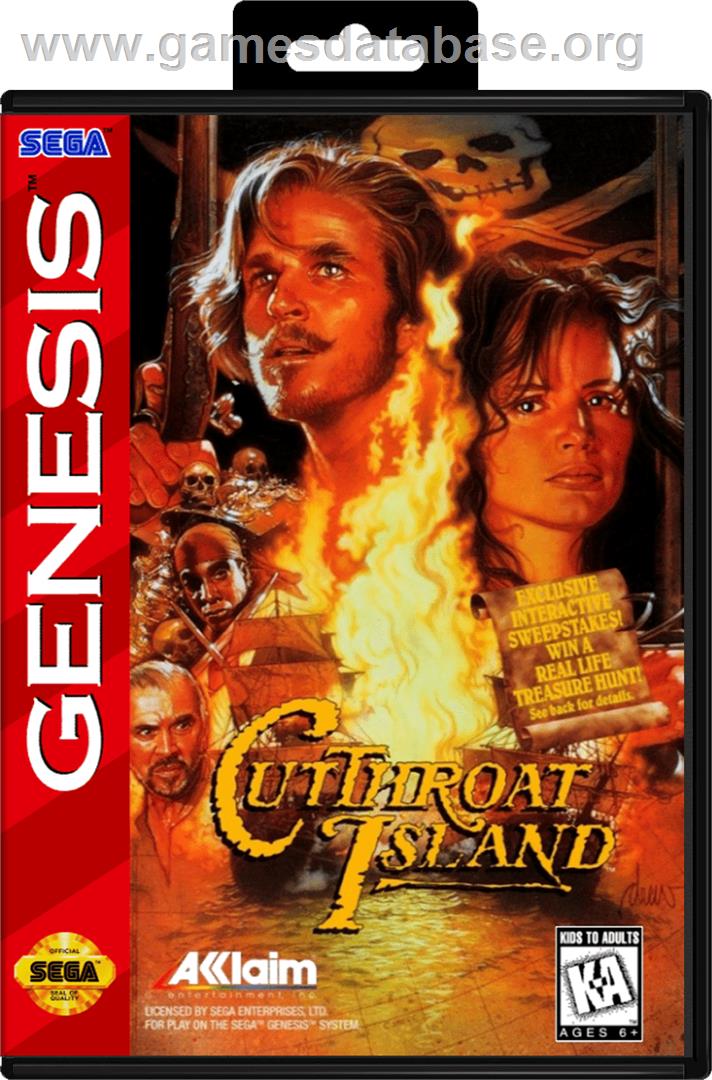 Cutthroat Island - Sega Genesis - Artwork - Box
