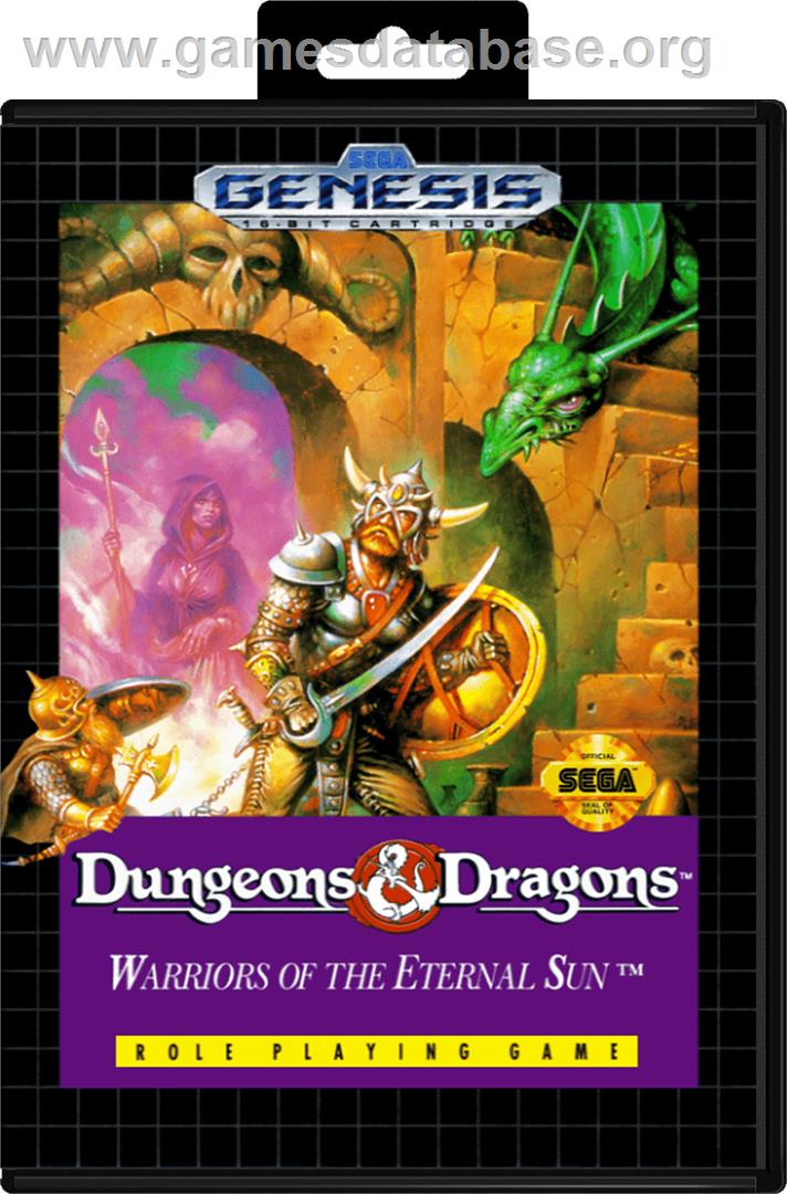 Dungeons & Dragons: Warriors of the Eternal Sun - Sega Genesis - Artwork - Box