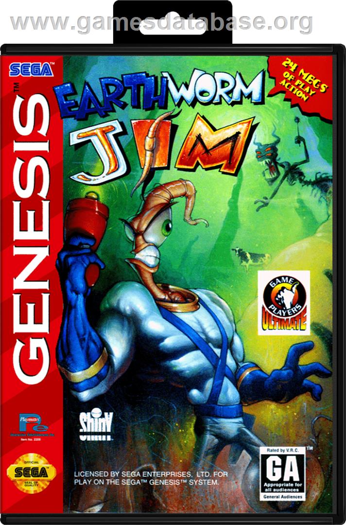 Earthworm Jim - Sega Genesis - Artwork - Box