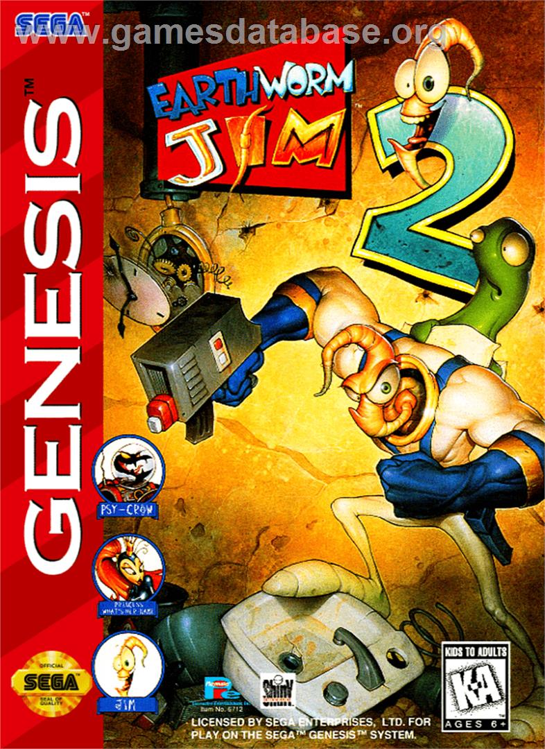 Earthworm Jim 2 - Sega Genesis - Artwork - Box