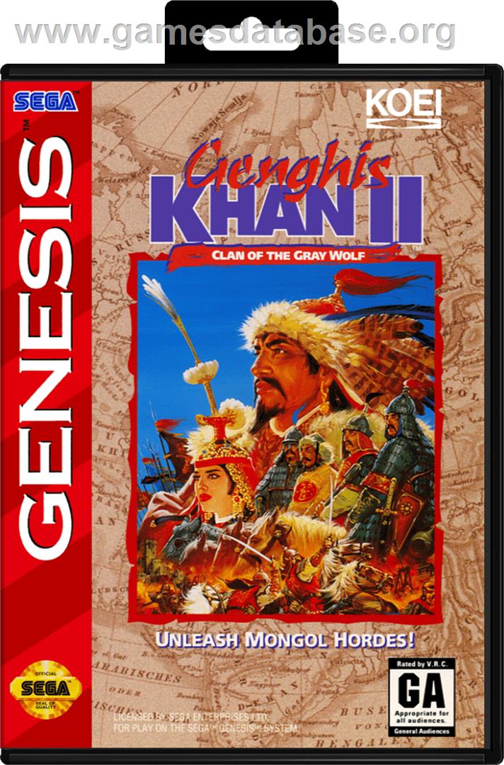 Genghis Khan 2: Clan of the Grey Wolf - Sega Genesis - Artwork - Box
