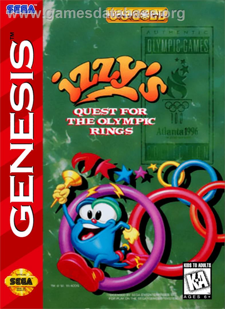 Izzy's Quest for the Olympic Rings - Sega Genesis - Artwork - Box