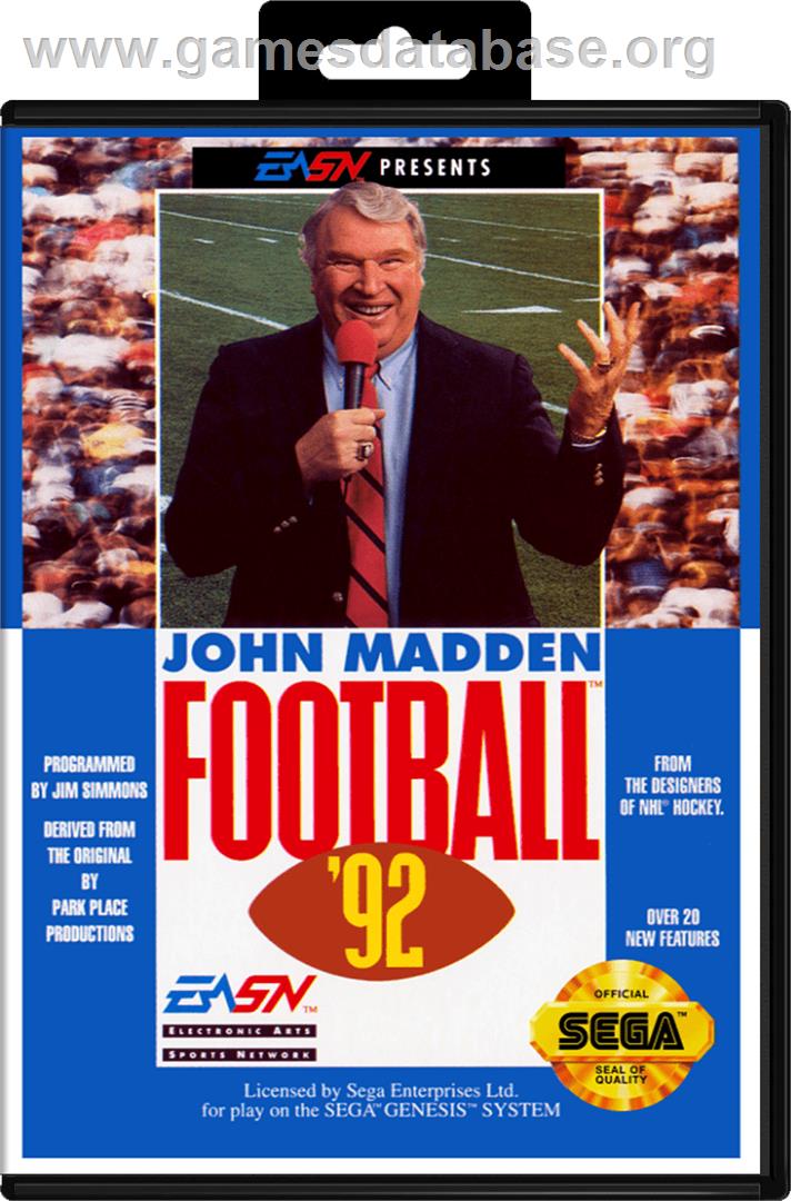John Madden Football '92 - Sega Genesis - Artwork - Box