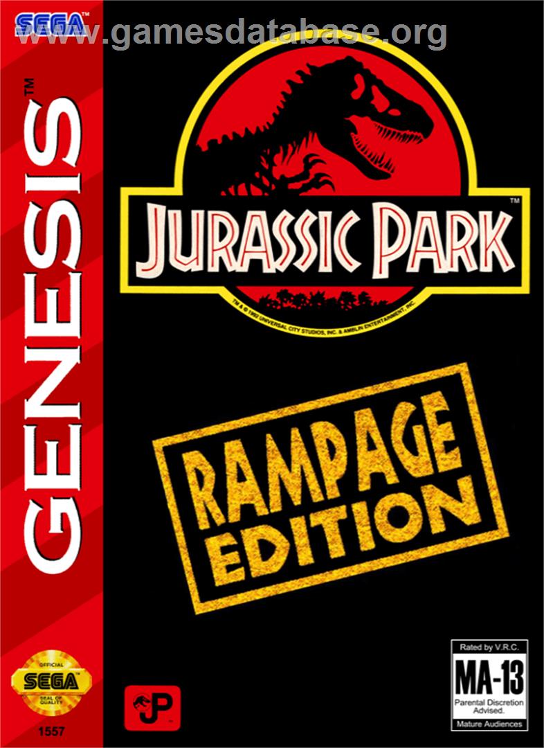 Jurassic Park - Rampage Edition - Sega Genesis - Artwork - Box