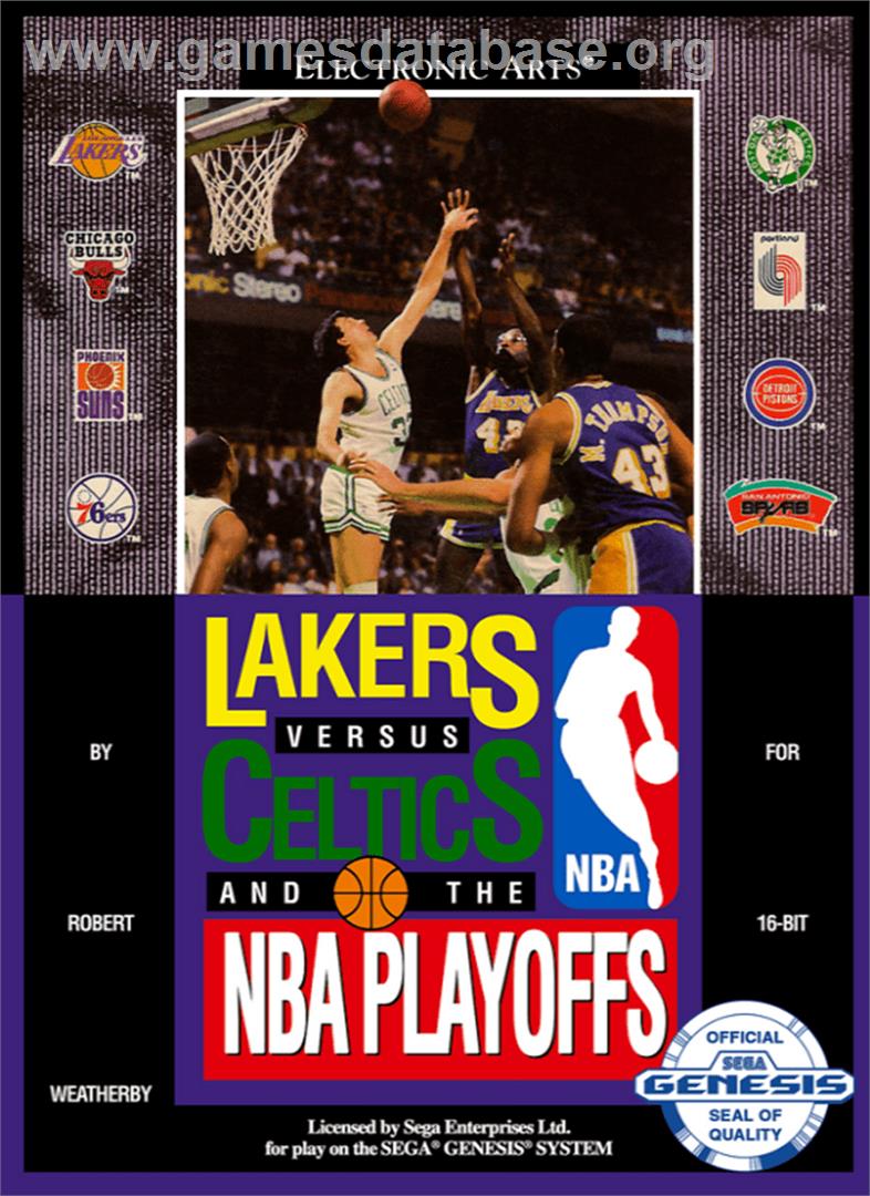 Lakers vs. Celtics and the NBA Playoffs - Sega Genesis - Artwork - Box