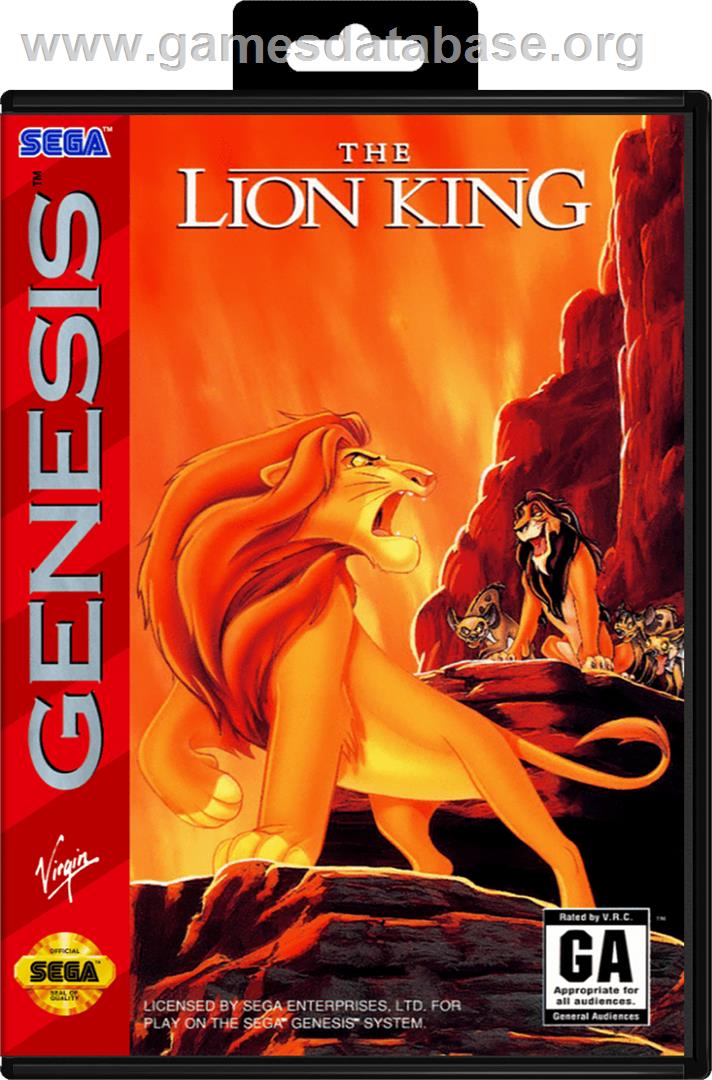 Lion King, The - Sega Genesis - Artwork - Box