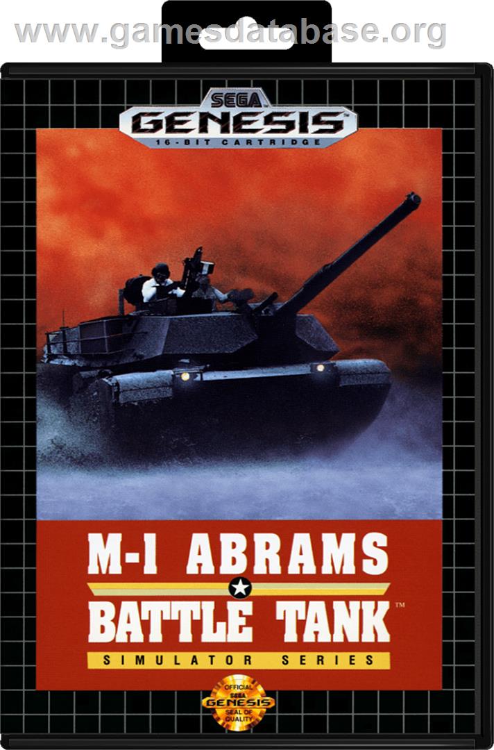 M-1 Abrams Battle Tank - Sega Genesis - Artwork - Box