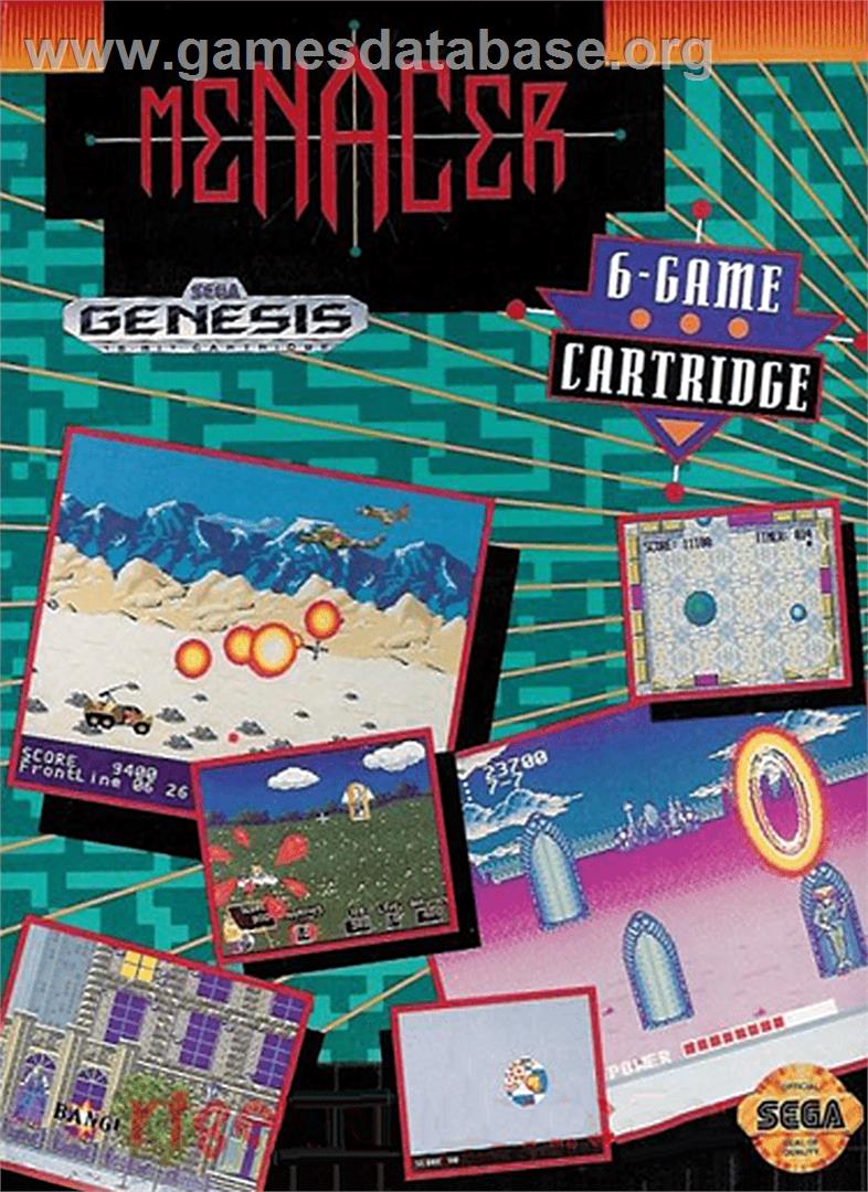 Menacer 6-Game Cartridge - Sega Genesis - Artwork - Box