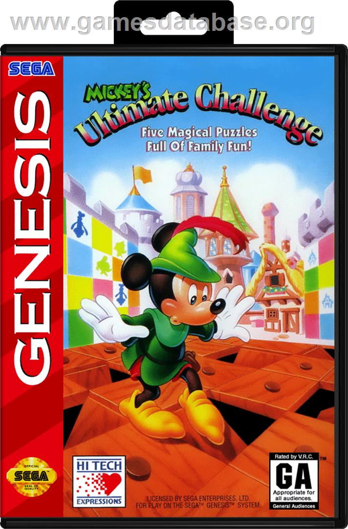 Mickey's Ultimate Challenge - Sega Genesis - Artwork - Box