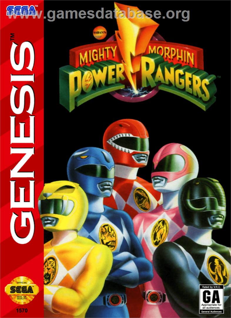 Mighty Morphin Power Rangers - Sega Genesis - Artwork - Box