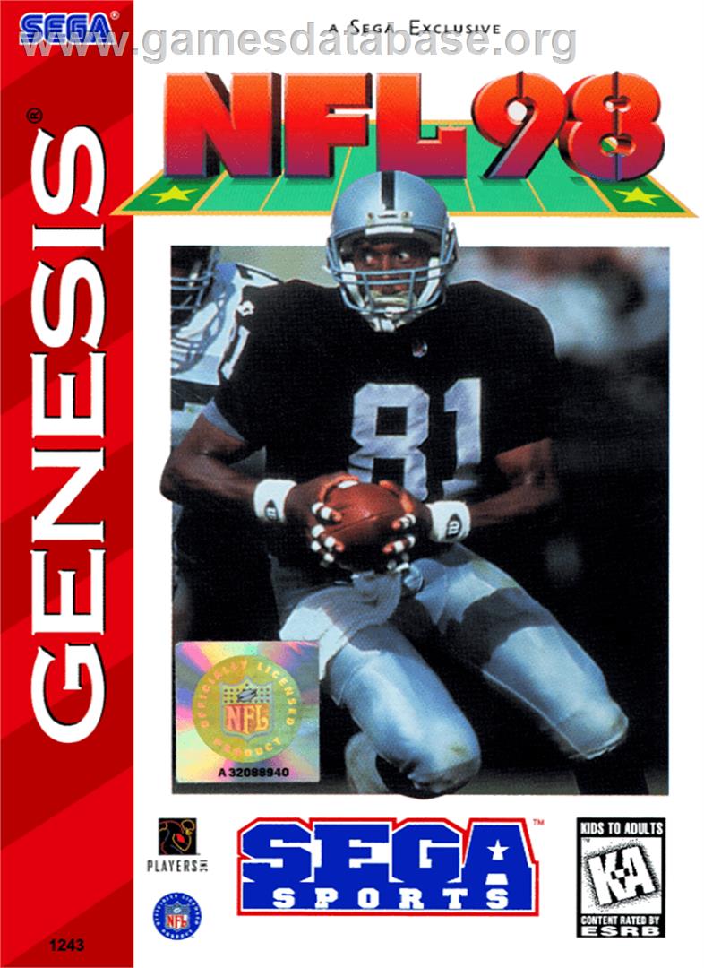 NFL 98 - Sega Genesis - Artwork - Box
