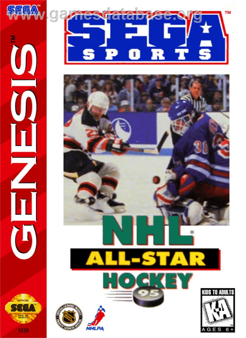 NHL All-Star Hockey '95 - Sega Genesis - Artwork - Box