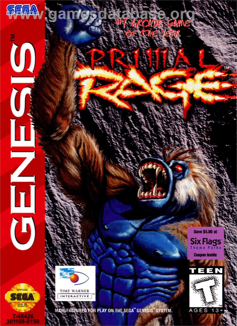 Primal Rage - Sega Genesis - Artwork - Box