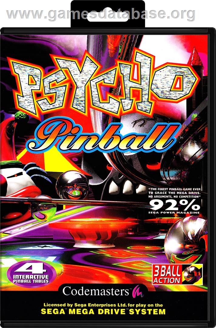 Psycho Pinball - Sega Genesis - Artwork - Box