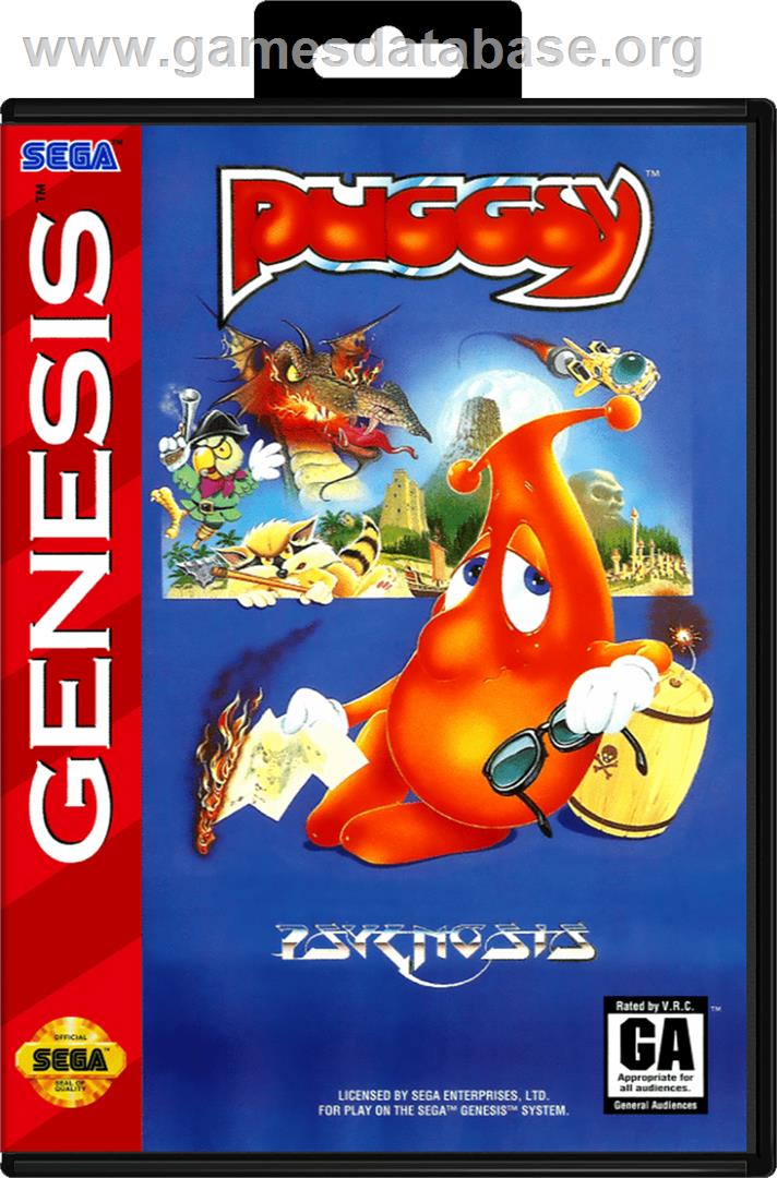 Puggsy - Sega Genesis - Artwork - Box