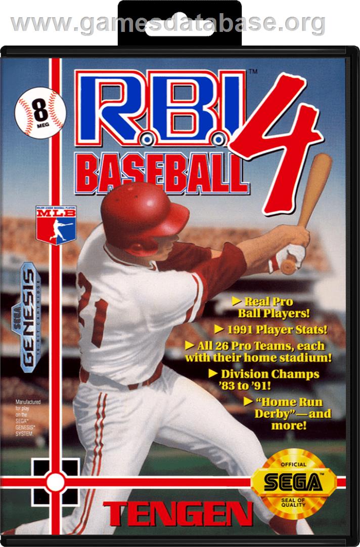 R.B.I. Baseball 4 - Sega Genesis - Artwork - Box