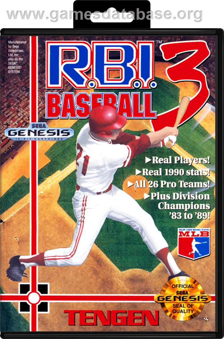 RBI Baseball 3 - Sega Genesis - Artwork - Box