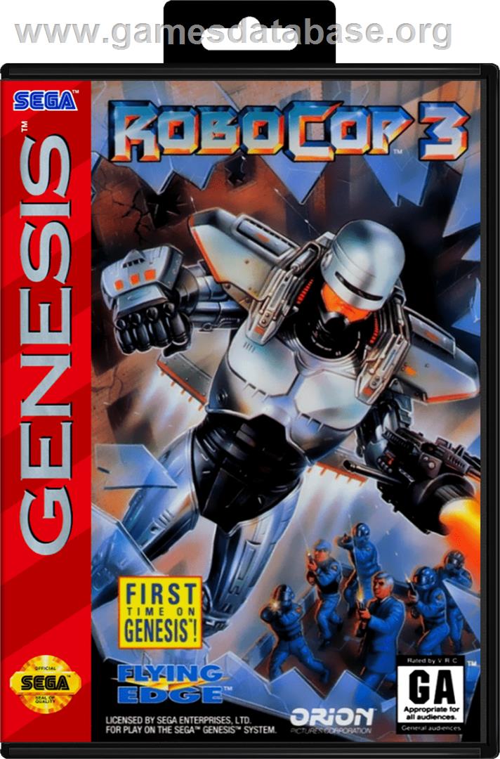 Robocop 3 - Sega Genesis - Artwork - Box