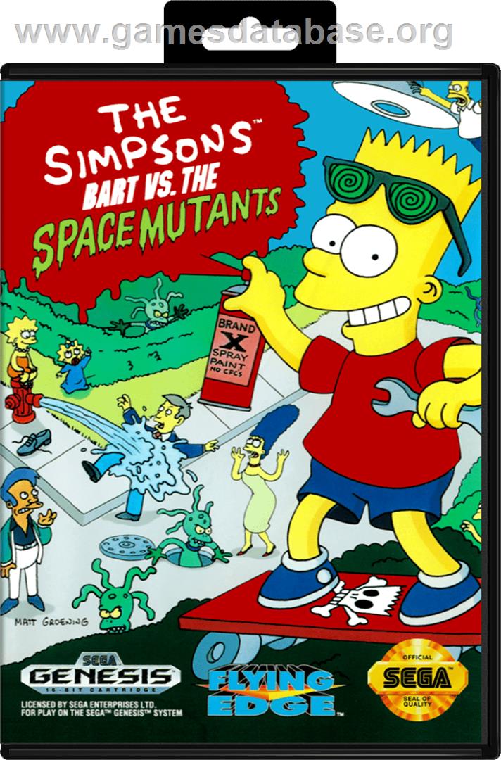 Simpsons, The: Bart vs. the Space Mutants - Sega Genesis - Artwork - Box