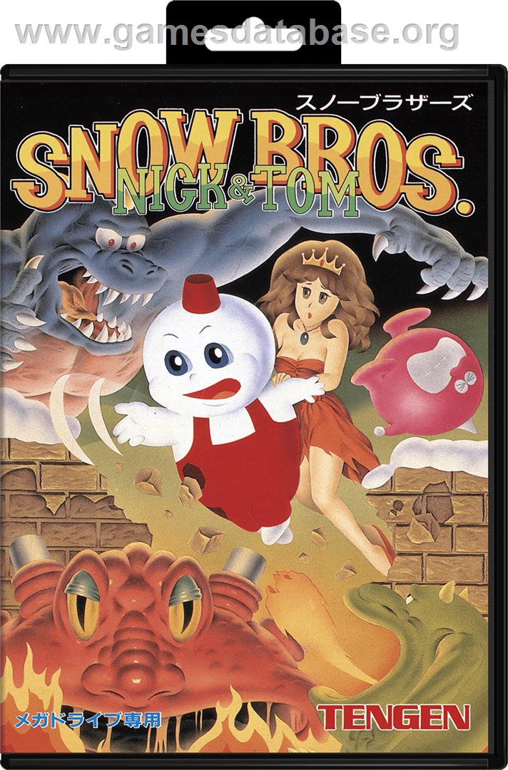 Snow Bros. Nick & Tom - Sega Genesis - Artwork - Box