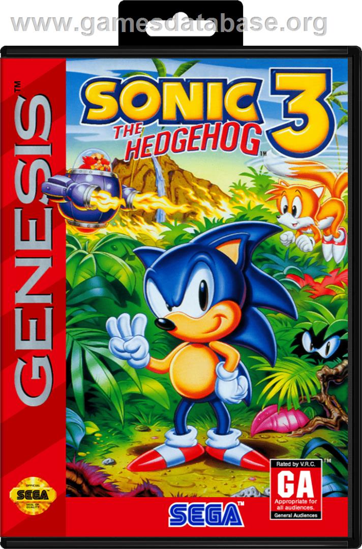 Sonic The Hedgehog 3 - Sega Genesis - Artwork - Box