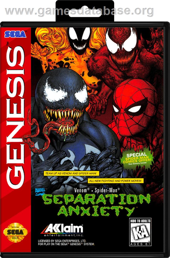 Spider-Man & Venom: Separation Anxiety - Sega Genesis - Artwork - Box