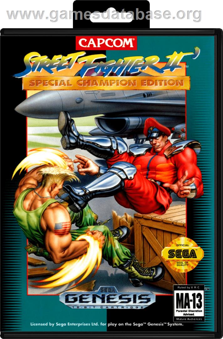 Street Fighter II' - Champion Edition - Sega Genesis - Artwork - Box