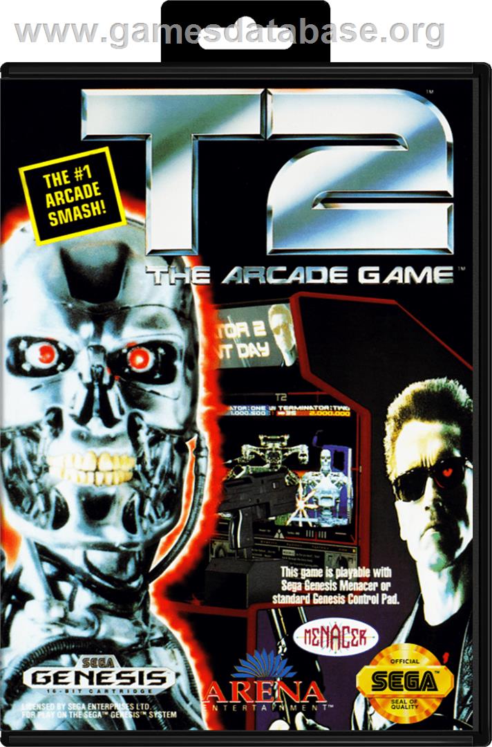 T2 - The Arcade Game - Sega Genesis - Artwork - Box