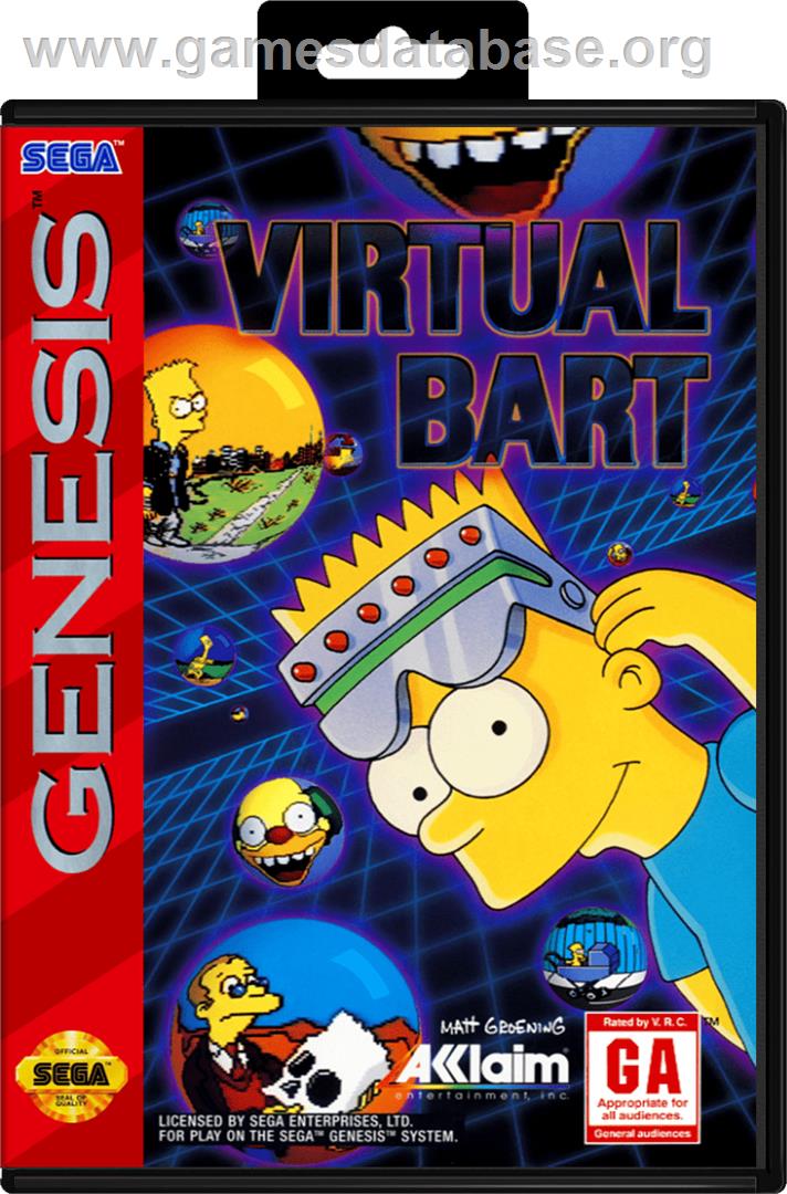 Virtual Bart - Sega Genesis - Artwork - Box