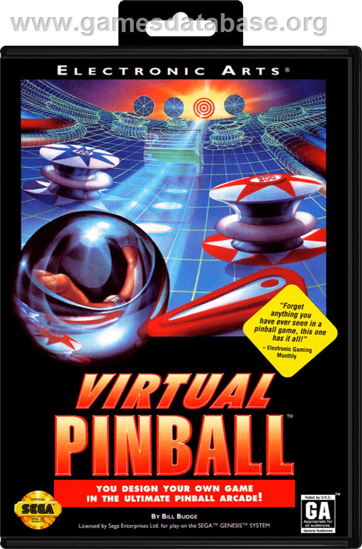Virtual Pinball - Sega Genesis - Artwork - Box