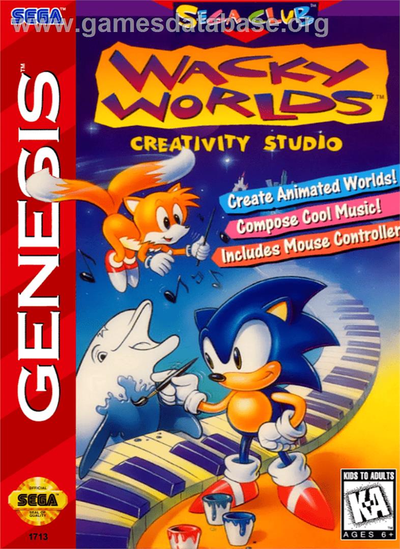 Wacky Worlds Creativity Studio - Sega Genesis - Artwork - Box