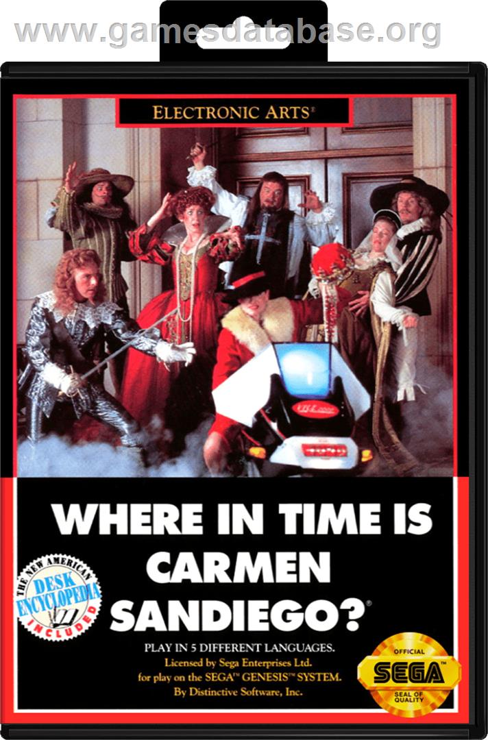 Where in Time is Carmen Sandiego - Sega Genesis - Artwork - Box